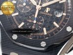 Royal Oak Offshore 44mm Black Ceramic TKF 1:1 Best Edition Black Dial on Black Rubber Strap A3126 - Görsel 14