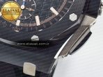 Royal Oak Offshore 44mm Black Ceramic TKF 1:1 Best Edition Black Dial on Black Rubber Strap A3126 - Görsel 15