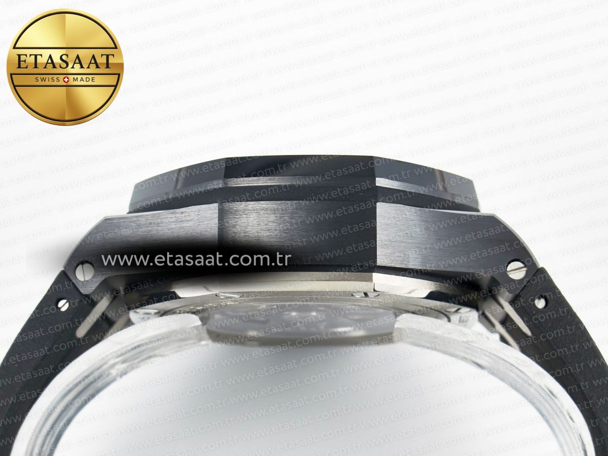 Royal Oak Offshore 44mm Black Ceramic TKF 1:1 Best Edition Black Dial on Black Rubber Strap A3126 - Görsel 16