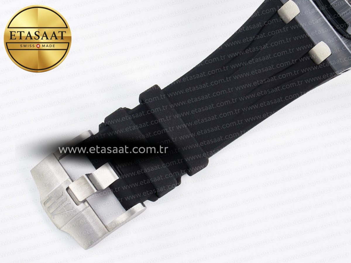 Royal Oak Offshore 44mm Black Ceramic TKF 1:1 Best Edition Black Dial on Black Rubber Strap A3126 - Görsel 26