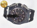 Royal Oak Offshore 44mm Black Ceramic TKF 1:1 Best Edition Black Dial on Black Rubber Strap A3126 - Görsel 9