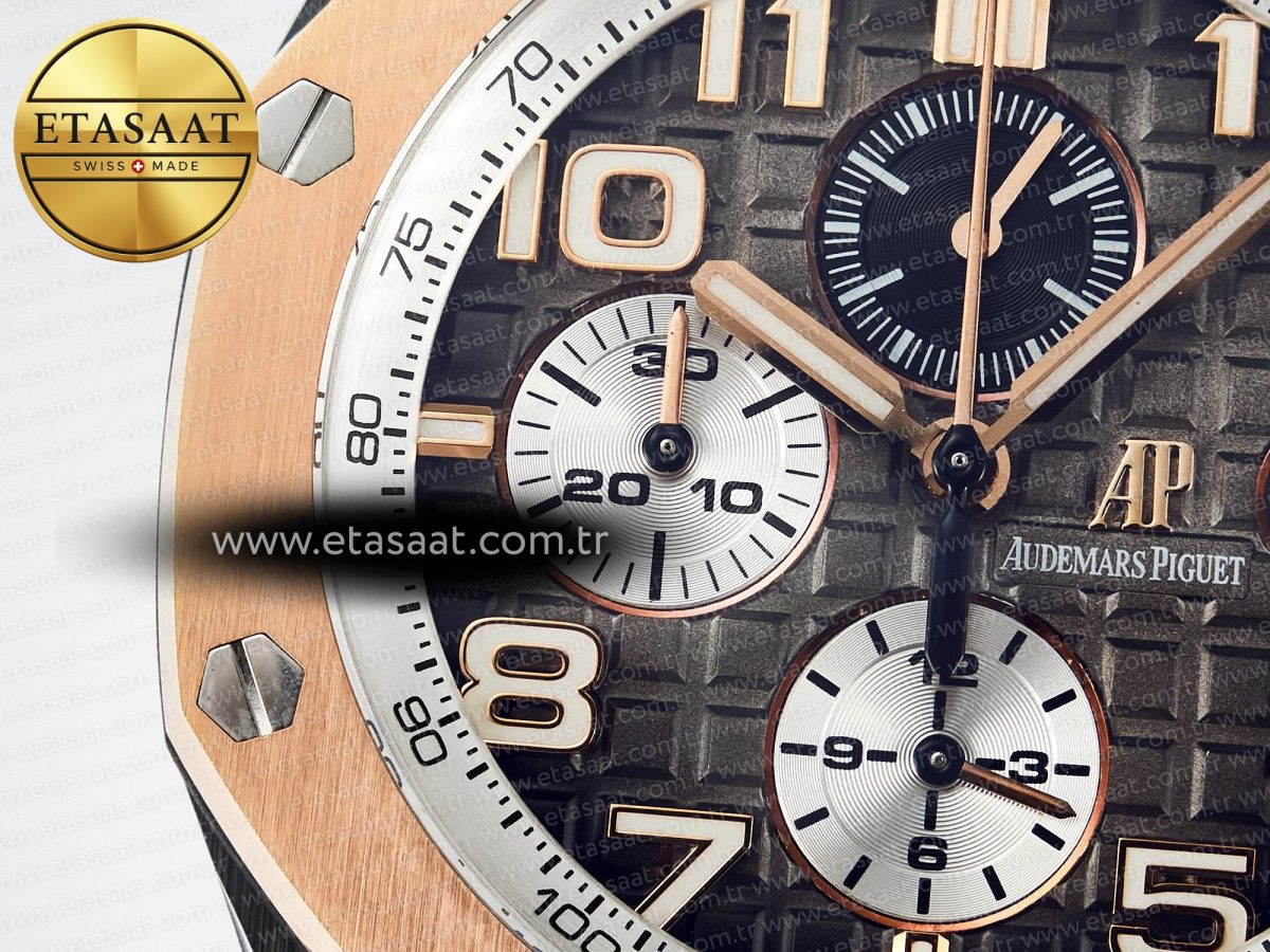 Audemars Piguet Royal Oak Offshore Gray Dial RG Bezel A3126 - Görsel 10