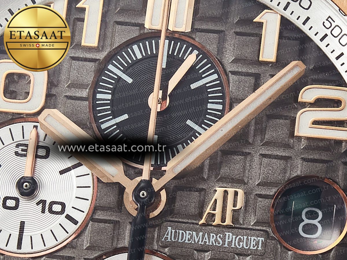 Audemars Piguet Royal Oak Offshore Gray Dial RG Bezel A3126 - Görsel 11