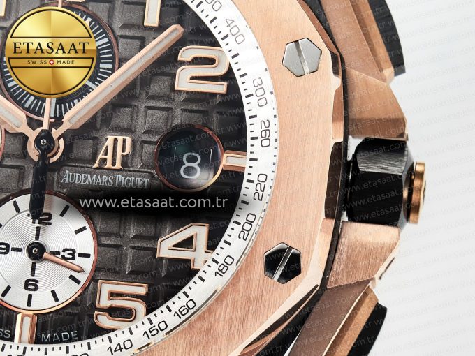 Audemars Piguet Royal Oak Offshore Gray Dial RG Bezel A3126 - Görsel 12