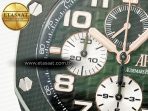 Royal Oak Offshore 44mm Black Ceramic TKF 1:1 Best Edition Green Dial on Green Rubber Strap A3126 - Görsel 10