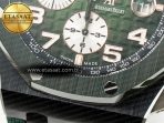 Royal Oak Offshore 44mm Black Ceramic TKF 1:1 Best Edition Green Dial on Green Rubber Strap A3126 - Görsel 13
