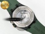 Royal Oak Offshore 44mm Black Ceramic TKF 1:1 Best Edition Green Dial on Green Rubber Strap A3126 - Görsel 18
