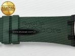 Royal Oak Offshore 44mm Black Ceramic TKF 1:1 Best Edition Green Dial on Green Rubber Strap A3126 - Görsel 25