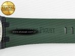 Royal Oak Offshore 44mm Black Ceramic TKF 1:1 Best Edition Green Dial on Green Rubber Strap A3126 - Görsel 26