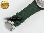 Royal Oak Offshore 44mm Black Ceramic TKF 1:1 Best Edition Green Dial on Green Rubber Strap A3126 - Görsel 27