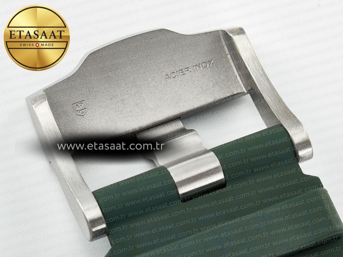 Royal Oak Offshore 44mm Black Ceramic TKF 1:1 Best Edition Green Dial on Green Rubber Strap A3126 - Görsel 28