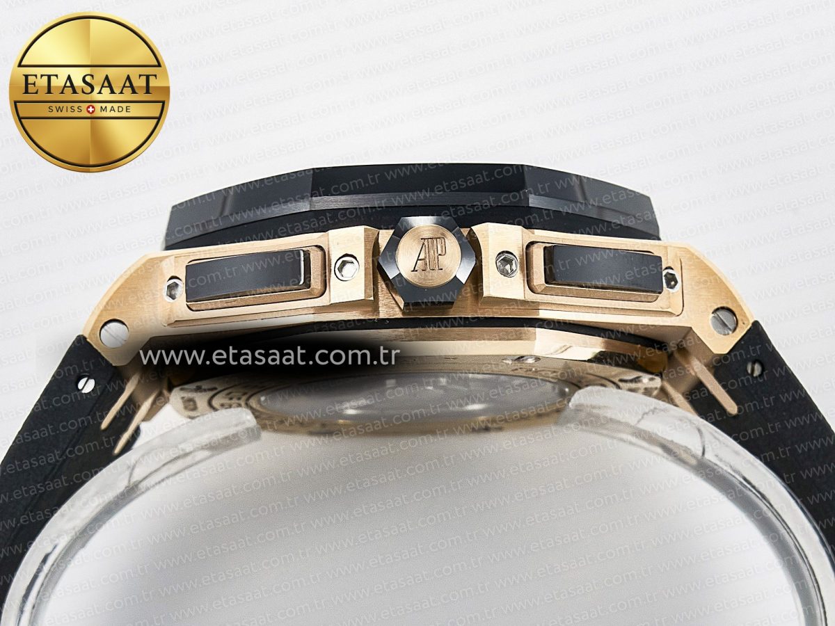 Royal Oak Offshore 44mm RG TKF 1:1 Best Edition Gray Dial on Black Rubber Strap A3126 - Görsel 16