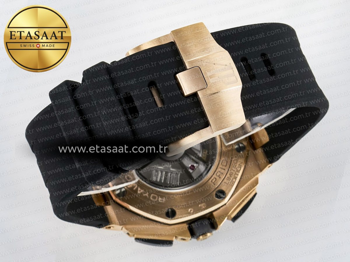 Royal Oak Offshore 44mm RG TKF 1:1 Best Edition Gray Dial on Black Rubber Strap A3126 - Görsel 17