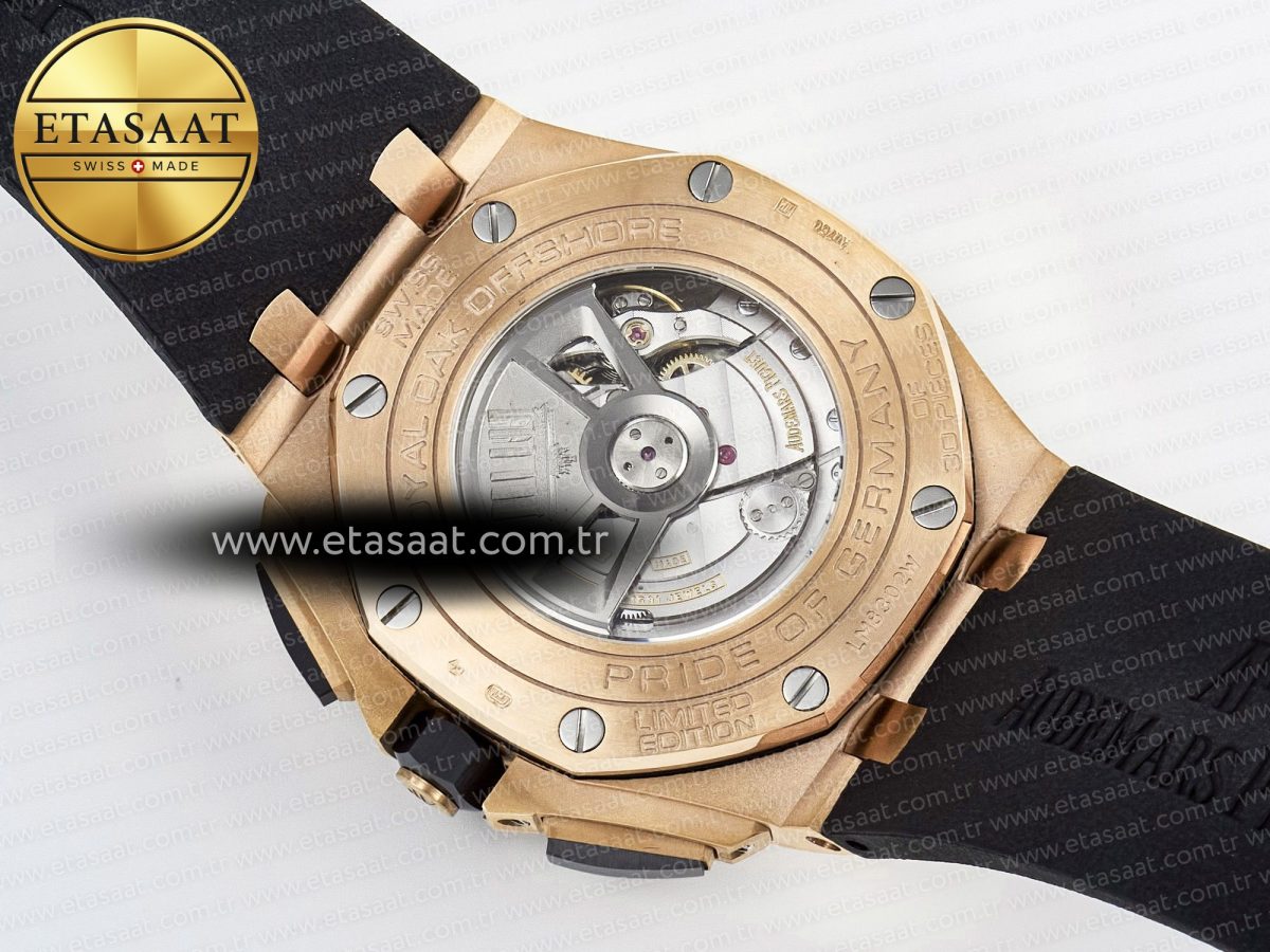 Royal Oak Offshore 44mm RG TKF 1:1 Best Edition Gray Dial on Black Rubber Strap A3126 - Görsel 18