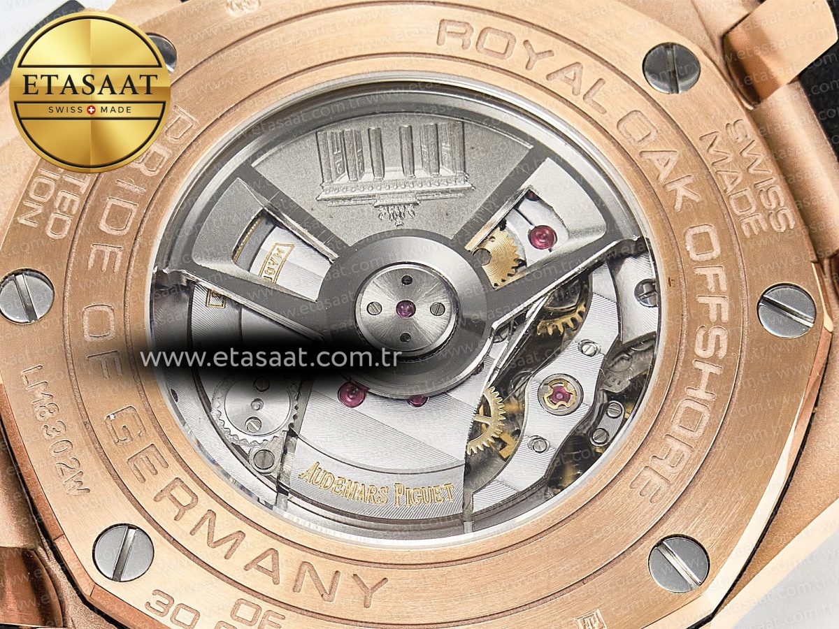 Royal Oak Offshore 44mm RG TKF 1:1 Best Edition Gray Dial on Black Rubber Strap A3126 - Görsel 21