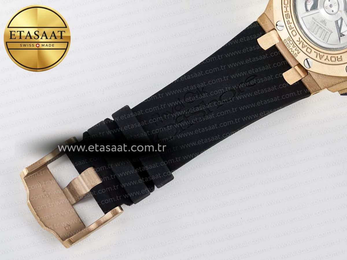 Royal Oak Offshore 44mm RG TKF 1:1 Best Edition Gray Dial on Black Rubber Strap A3126 - Görsel 25
