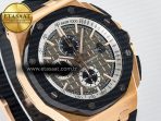 Royal Oak Offshore 44mm RG TKF 1:1 Best Edition Gray Dial on Black Rubber Strap A3126 - Görsel 5