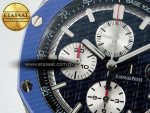 Royal Oak Offshore 44mm SS TKF 1:1 Best Edition Blue Dial on Blue Camou Rubber Strap A3126 - Görsel 10