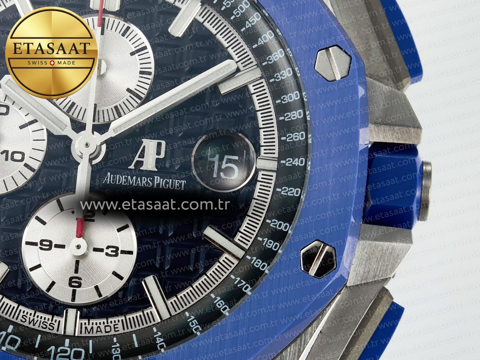 Royal Oak Offshore 44mm SS TKF 1:1 Best Edition Blue Dial on Blue Camou Rubber Strap A3126 - Görsel 12