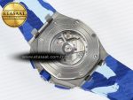Royal Oak Offshore 44mm SS TKF 1:1 Best Edition Blue Dial on Blue Camou Rubber Strap A3126 - Görsel 18
