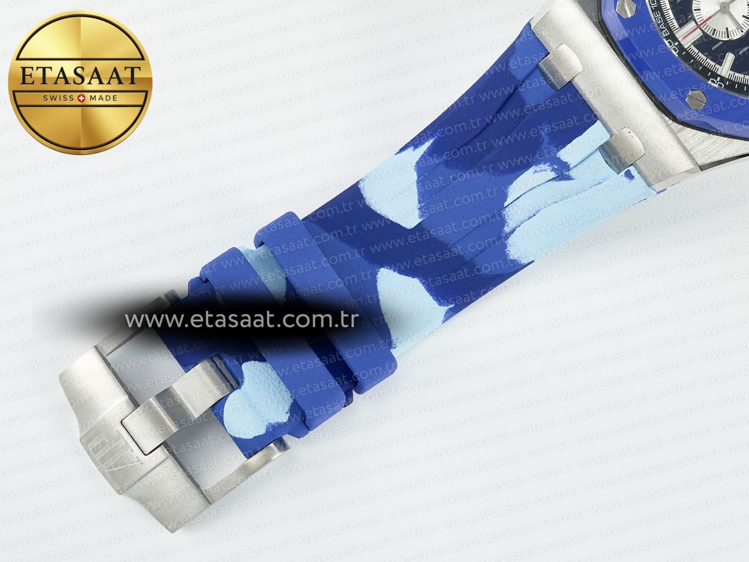 Royal Oak Offshore 44mm SS TKF 1:1 Best Edition Blue Dial on Blue Camou Rubber Strap A3126 - Görsel 24