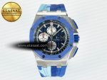 Royal Oak Offshore 44mm SS TKF 1:1 Best Edition Blue Dial on Blue Camou Rubber Strap A3126 - Görsel 3