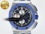 Royal Oak Offshore 44mm SS TKF 1:1 Best Edition Blue Dial on Blue Camou Rubber Strap A3126 - Görsel 4