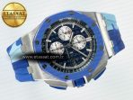 Royal Oak Offshore 44mm SS TKF 1:1 Best Edition Blue Dial on Blue Camou Rubber Strap A3126 - Görsel 8