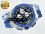Royal Oak Offshore 44mm SS TKF 1:1 Best Edition Blue Dial on Blue Camou Rubber Strap A3126 - Görsel 8