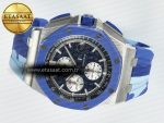 Royal Oak Offshore 44mm SS TKF 1:1 Best Edition Blue Dial on Blue Camou Rubber Strap A3126 - Görsel 9