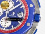 Royal Oak Offshore 44mm SS TKF 1:1 Best Edition Blue/Red Dial on Blue/Red Rubber Strap A3126 - Görsel 12