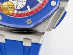 Royal Oak Offshore 44mm SS TKF 1:1 Best Edition Blue/Red Dial on Blue/Red Rubber Strap A3126 - Görsel 14