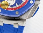 Royal Oak Offshore 44mm SS TKF 1:1 Best Edition Blue/Red Dial on Blue/Red Rubber Strap A3126 - Görsel 14