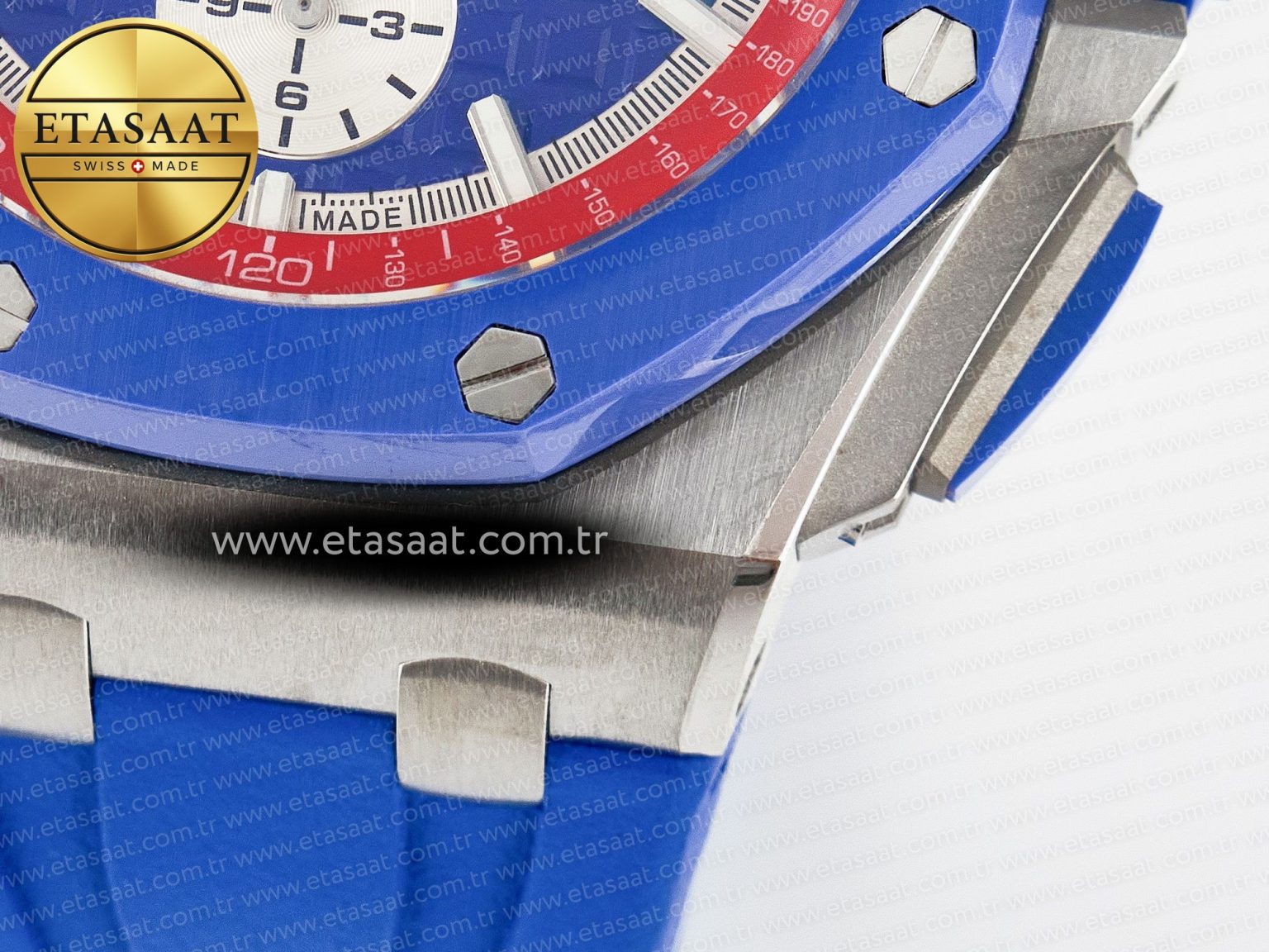 Royal Oak Offshore 44mm SS TKF 1:1 Best Edition Blue/Red Dial on Blue/Red Rubber Strap A3126 - Görsel 14