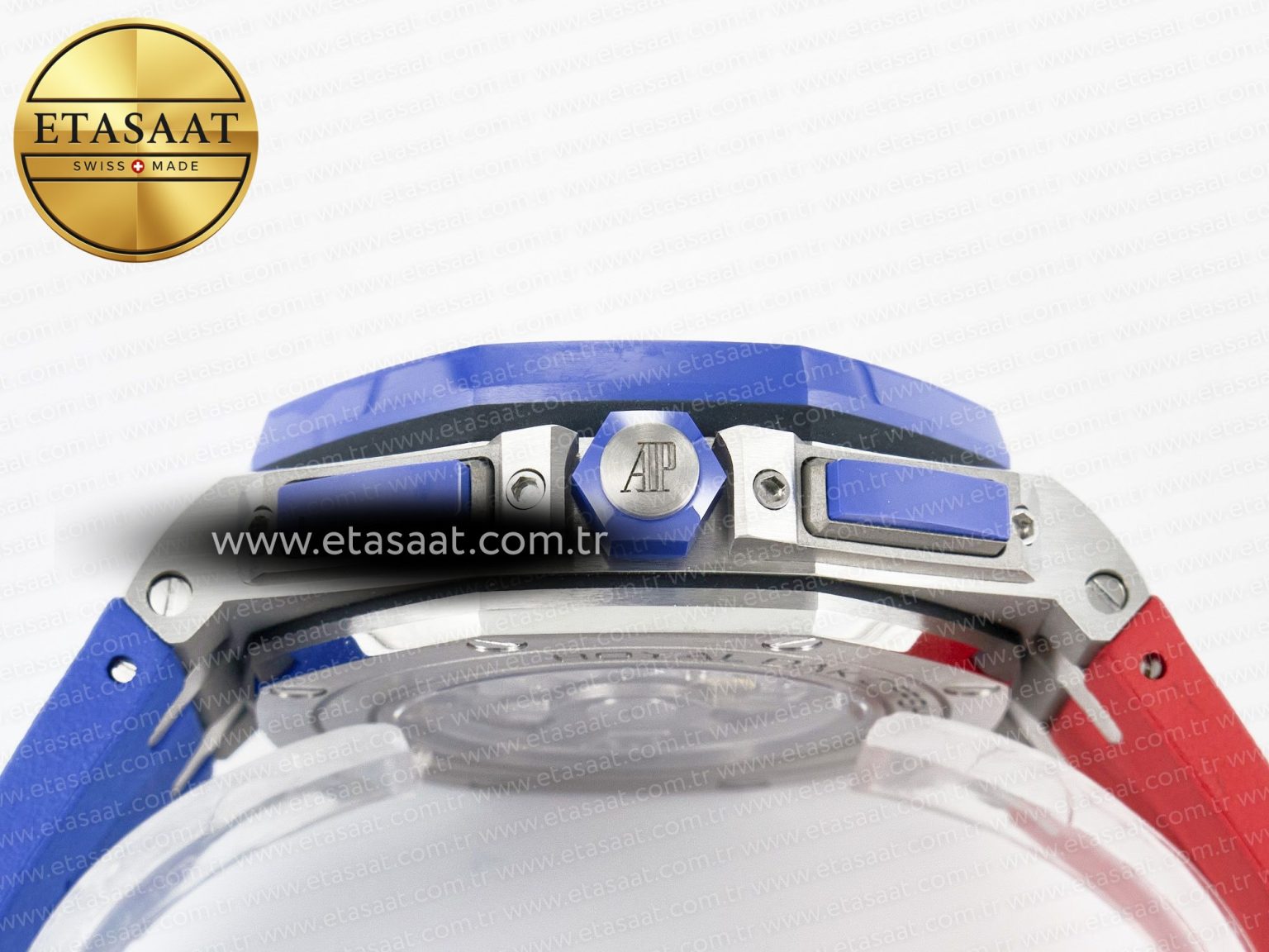 Royal Oak Offshore 44mm SS TKF 1:1 Best Edition Blue/Red Dial on Blue/Red Rubber Strap A3126 - Görsel 16