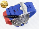 Royal Oak Offshore 44mm SS TKF 1:1 Best Edition Blue/Red Dial on Blue/Red Rubber Strap A3126 - Görsel 17