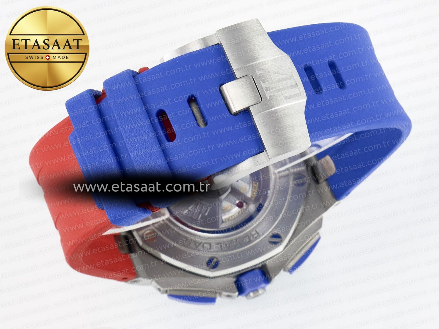 Royal Oak Offshore 44mm SS TKF 1:1 Best Edition Blue/Red Dial on Blue/Red Rubber Strap A3126 - Görsel 17