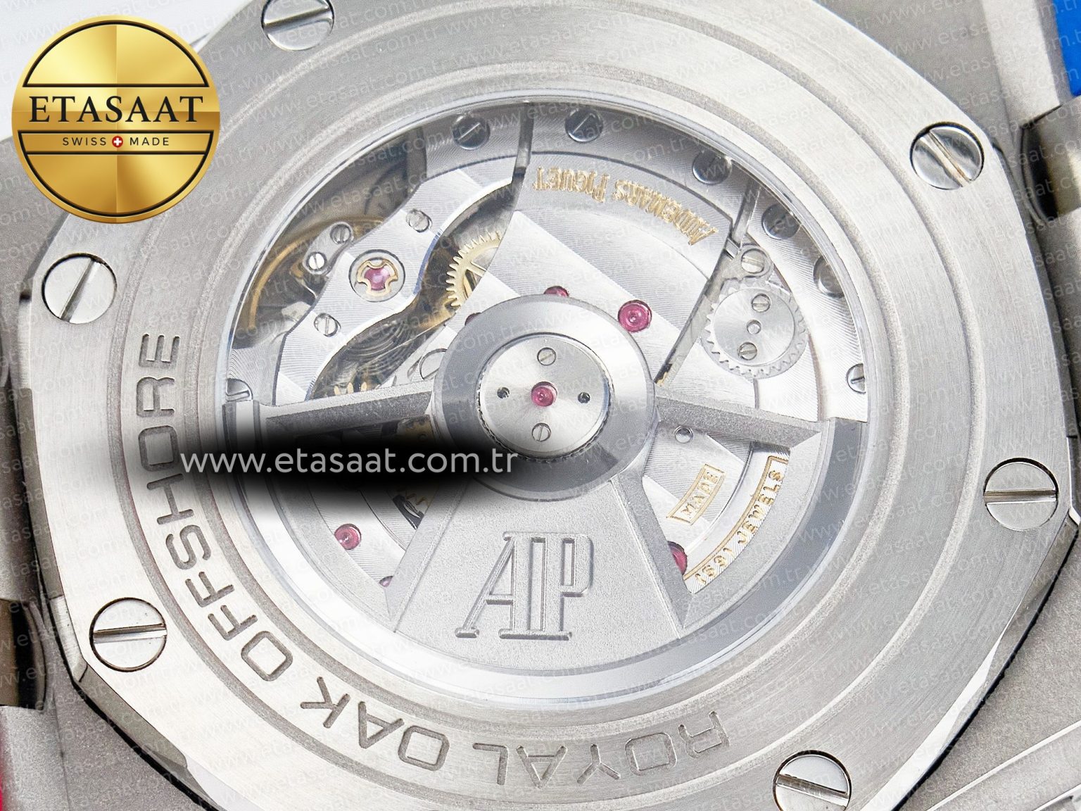 Royal Oak Offshore 44mm SS TKF 1:1 Best Edition Blue/Red Dial on Blue/Red Rubber Strap A3126 - Görsel 19