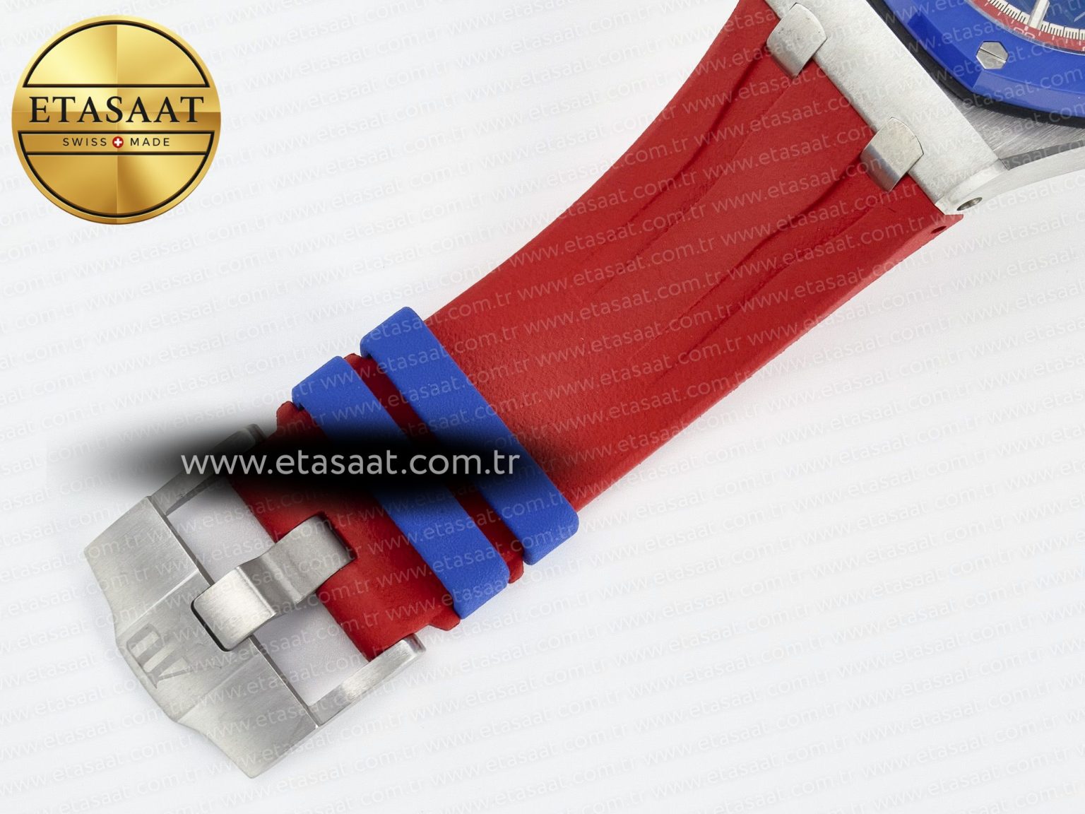 Royal Oak Offshore 44mm SS TKF 1:1 Best Edition Blue/Red Dial on Blue/Red Rubber Strap A3126 - Görsel 24