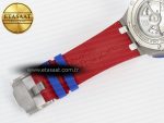 Royal Oak Offshore 44mm SS TKF 1:1 Best Edition Blue/Red Dial on Blue/Red Rubber Strap A3126 - Görsel 25