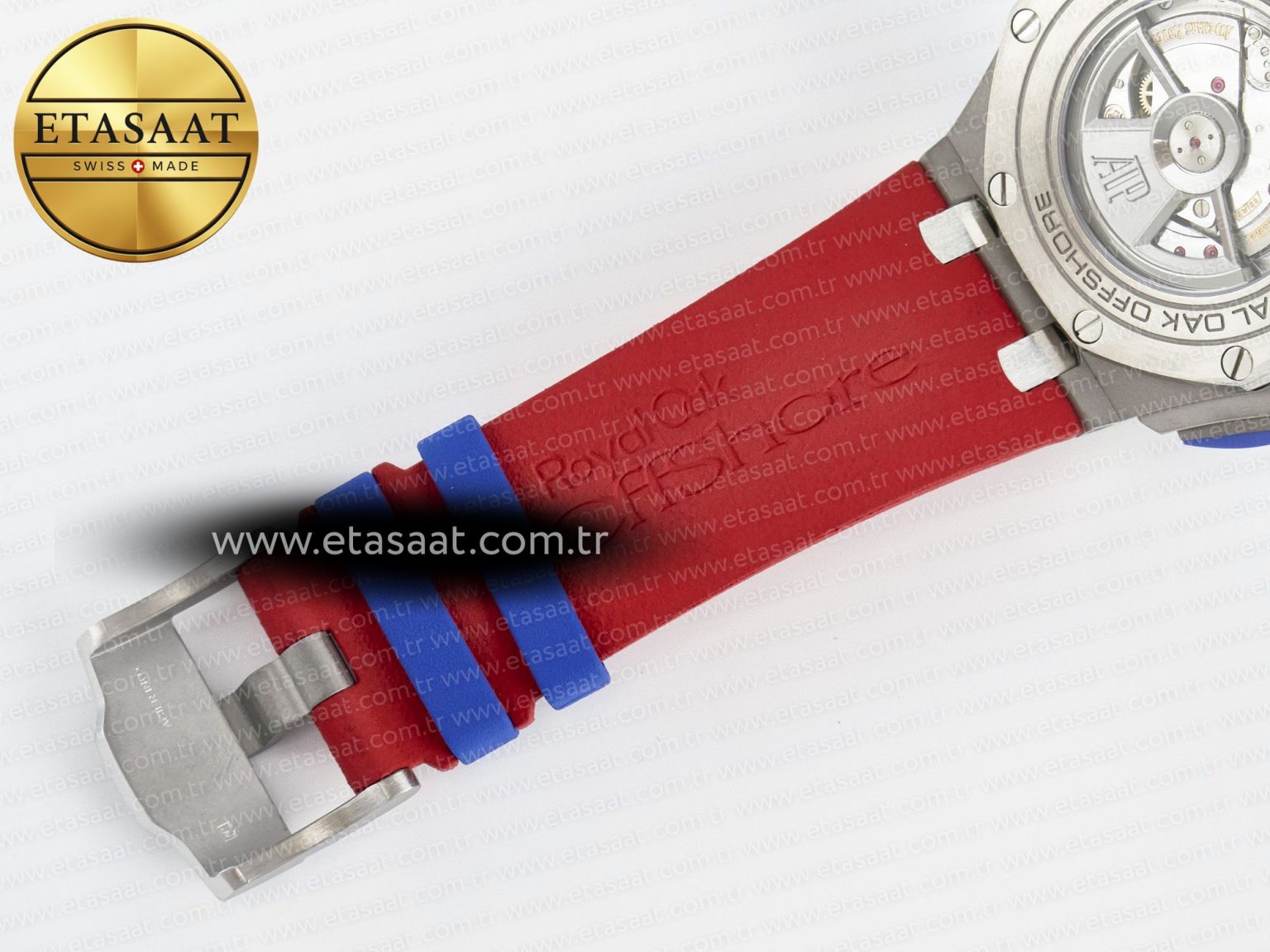 Royal Oak Offshore 44mm SS TKF 1:1 Best Edition Blue/Red Dial on Blue/Red Rubber Strap A3126 - Görsel 25
