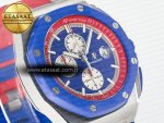 Royal Oak Offshore 44mm SS TKF 1:1 Best Edition Blue/Red Dial on Blue/Red Rubber Strap A3126 - Görsel 5