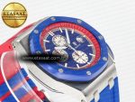 Royal Oak Offshore 44mm SS TKF 1:1 Best Edition Blue/Red Dial on Blue/Red Rubber Strap A3126 - Görsel 7
