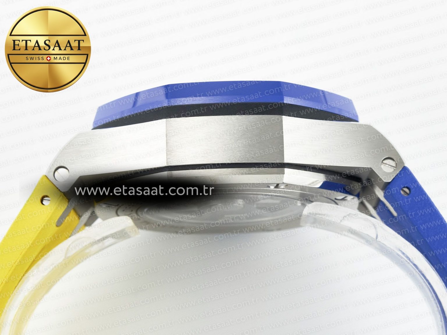 Royal Oak Offshore 44mm SS TKF 1:1 Best Edition Blue/Yellow Dial on Blue/Yellow Rubber Strap A3126 - Görsel 15