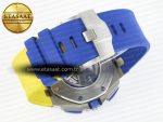 Royal Oak Offshore 44mm SS TKF 1:1 Best Edition Blue/Yellow Dial on Blue/Yellow Rubber Strap A3126 - Görsel 17