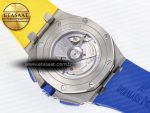 Royal Oak Offshore 44mm SS TKF 1:1 Best Edition Blue/Yellow Dial on Blue/Yellow Rubber Strap A3126 - Görsel 18