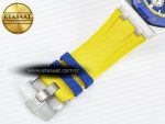 Royal Oak Offshore 44mm SS TKF 1:1 Best Edition Blue/Yellow Dial on Blue/Yellow Rubber Strap A3126 - Görsel 24
