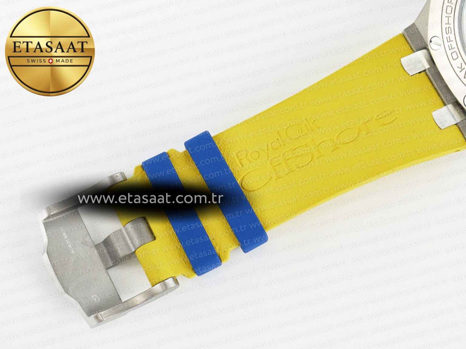 Royal Oak Offshore 44mm SS TKF 1:1 Best Edition Blue/Yellow Dial on Blue/Yellow Rubber Strap A3126 - Görsel 25