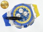 Royal Oak Offshore 44mm SS TKF 1:1 Best Edition Blue/Yellow Dial on Blue/Yellow Rubber Strap A3126 - Görsel 8