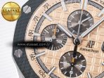 Royal Oak Offshore 44mm SS TKF 1:1 Best Edition Cream Dial on Green Camou Rubber Strap A3126 - Görsel 11
